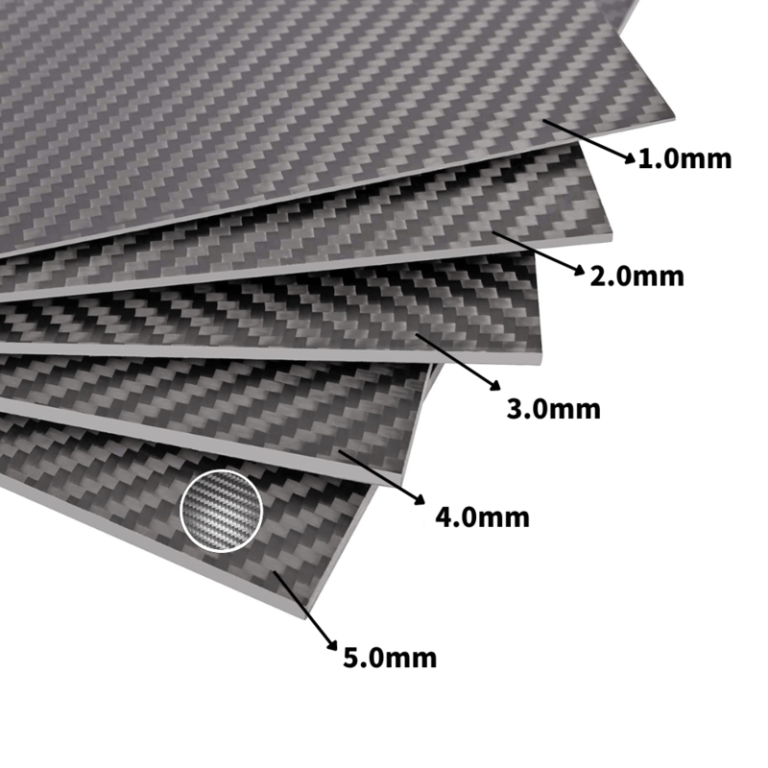Carbon Fiber Sheet 2 0mm Thick Plain Semi Matte Ikabon