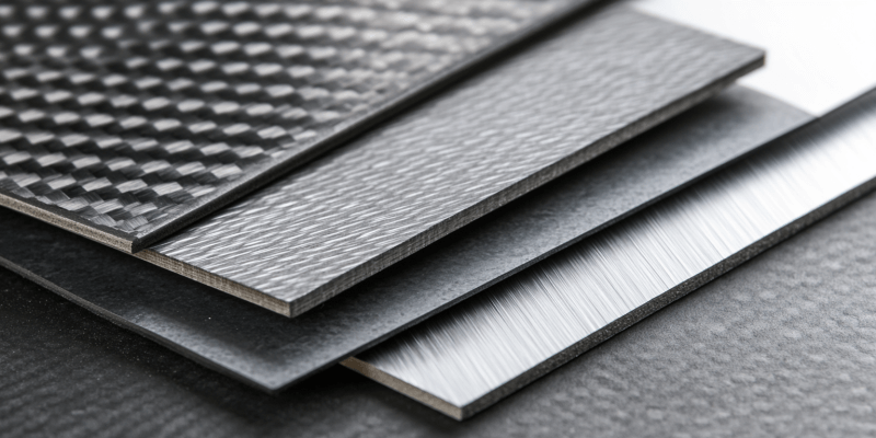 Comparison of carbon fiber, steel, and aluminum properties.