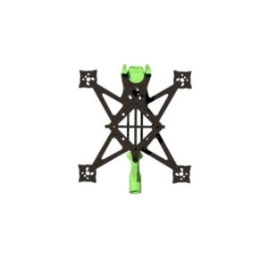 D-Micro 2.2 inch digital micro FPV frame top view with green TPU camera and antenna mounts
